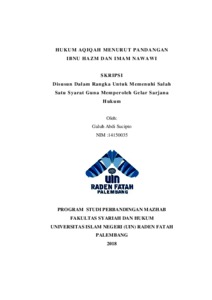 HUKUM AQIQAH MENURUT PANDANGAN IBNU HAZM DAN IMAM NAWAWI - Eprint UIN ...